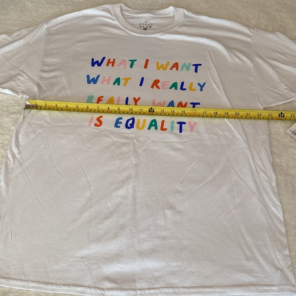 NWT The Style Club Equality 🌈 Graphic Tee ❤️ 💯 Cotton Size 1X - Picture 7 of 9
